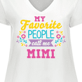 thumbnail image 4 of Inktastic My Favorite People Call Me Mimi with Flowers Women's Plus Size V-Neck T-Shirt, 4 of 5