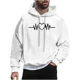 thumbnail image 2 of Sudadera con capucha para hombre, estilo casual, con cuello redondo, estampado, manga larga, blusa de poliéster, 2 of 5