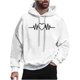 thumbnail image 2 of Sudadera con capucha para hombre, estilo casual, con cuello redondo, estampado, manga larga, blusa de poliéster, 2 of 5