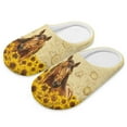 thumbnail image 6 of Chaqlin Retro Sunlfower Horse Women's Cozy House Shoes Soft Plush Fuzzy Comfy Non Slip Indoor Outdoor Slippers Warm Memory Foam Sole Lightweight Anti Skid, 6 of 6