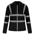 thumbnail image 4 of Pitauce Mens Hi Vis Hoodies, Zip Up Safety Jacket with Reflective Strips, High Visibility Work Hoodie for Construction (Available in Big & Tall), 4 of 6