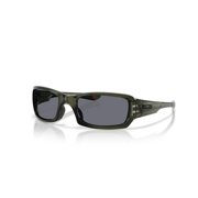 Oakley Sunglasses for Men - OO9238 Fives Squared Rectangular Sunglasses - Olive Ink/Grey - Size 54