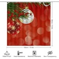 thumbnail image 2 of 4 Pcs Christmas Wood Grain Shower Curtains Sets with Non-Slip Rug Toilet Lid Cover and Bath Mat Shower Curtain, Durable Waterproof Xmas Hanging Decoration Bathroom Shower Curtain Decor, 71" x 71", 2 of 5