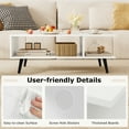 thumbnail image 5 of Topbuy 2-tier Coffee Table w/ Storage Home Mid Century Modern Center Table Heavy-duty Metal Frame Tea Table White, 5 of 9