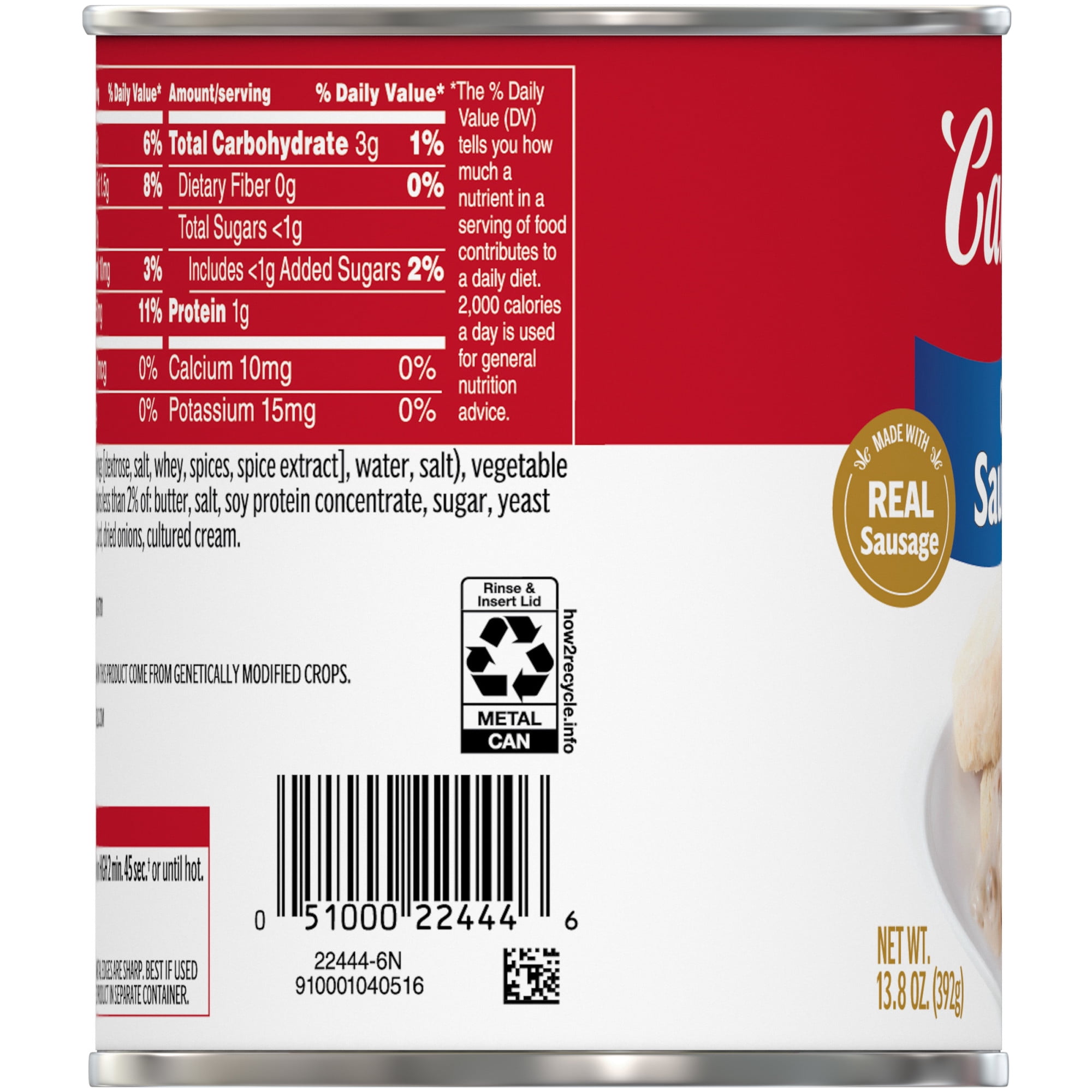 Campbell’s Country Style Sausage Gravy, 13.8 oz Can