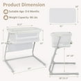 thumbnail image 6 of INFANS Over Bed Bassinet for Baby, Bedside Sleeper with Lowering Wall for Easy Access, Safe Close Sleeping, Adjustable Height, Storage, Newborn Infant Girls Boys (White), 6 of 9