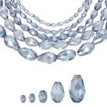 thumbnail image 1 of Uxcell 328 PCS Cuentas de Cristal en Forma de Gota, Cristal AB Facetado de 3x5mm para Collar, Pulsera, Aretes, Suministros de Manualidades de Joyería DIY, Gris Claro, 1 of 7