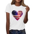 thumbnail image 4 of Vetsdori Red White and Blue Shirts for Women Patriotic 4th of July Pullover Short Sleeve Independence Day Casual Graphic,Fashion Summer Womens Tops Crew Neck, 4 of 7