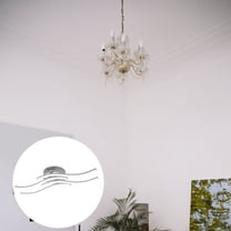 Milisten Modern Wave LED Ceiling Light Chandelier White Metal Plastic Fixture for Living Room Bedroom