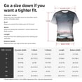 thumbnail image 2 of Yiaed 3d Lighthouse in the Surf Print Mens Short Sleeve Tight Fit T-Shirt, Crewneck Casual Tee-XX-Large, 2 of 5