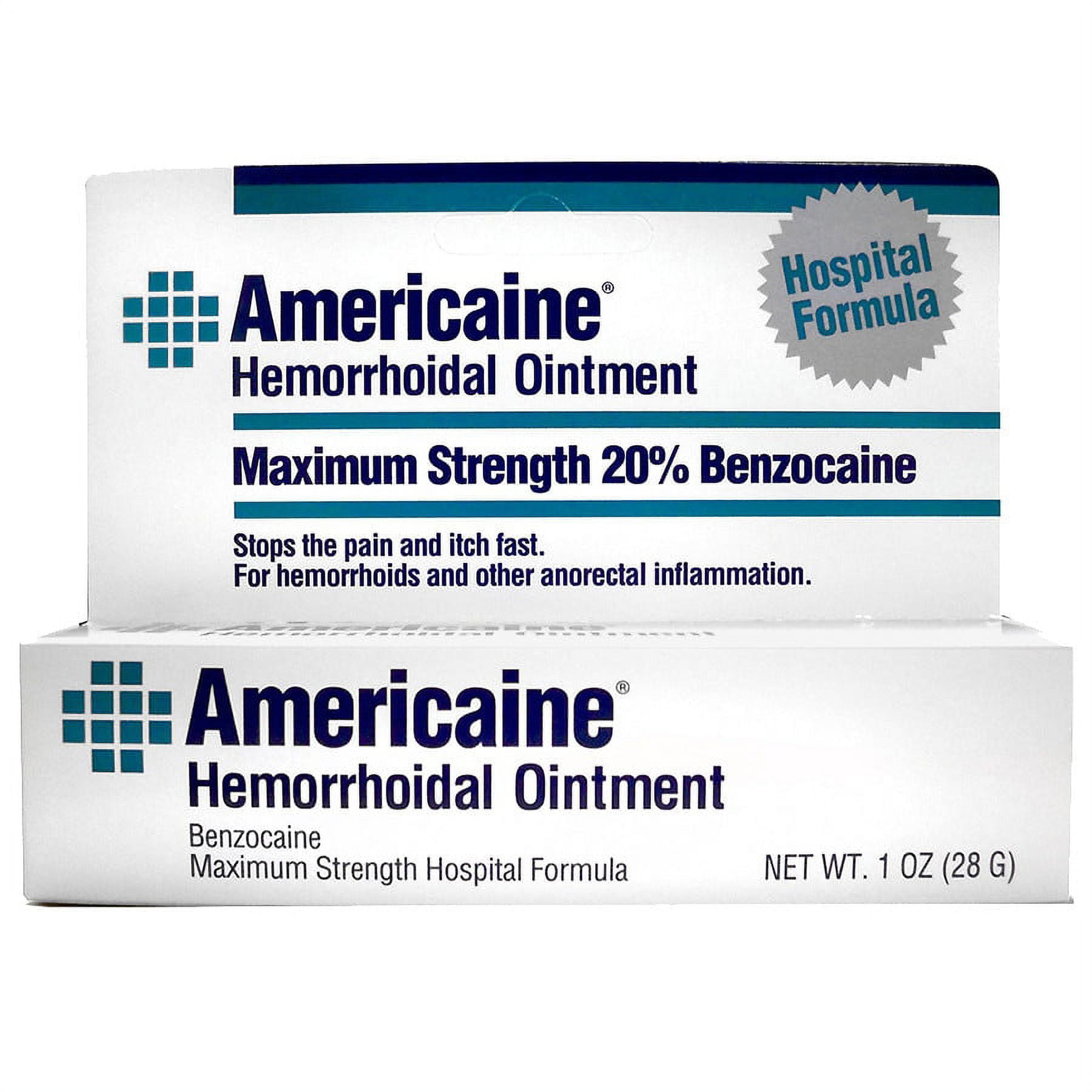 3 Pack Americaine Hemorrhoidal Ointment Maximum Strength Stops Pain Fast 1 oz
