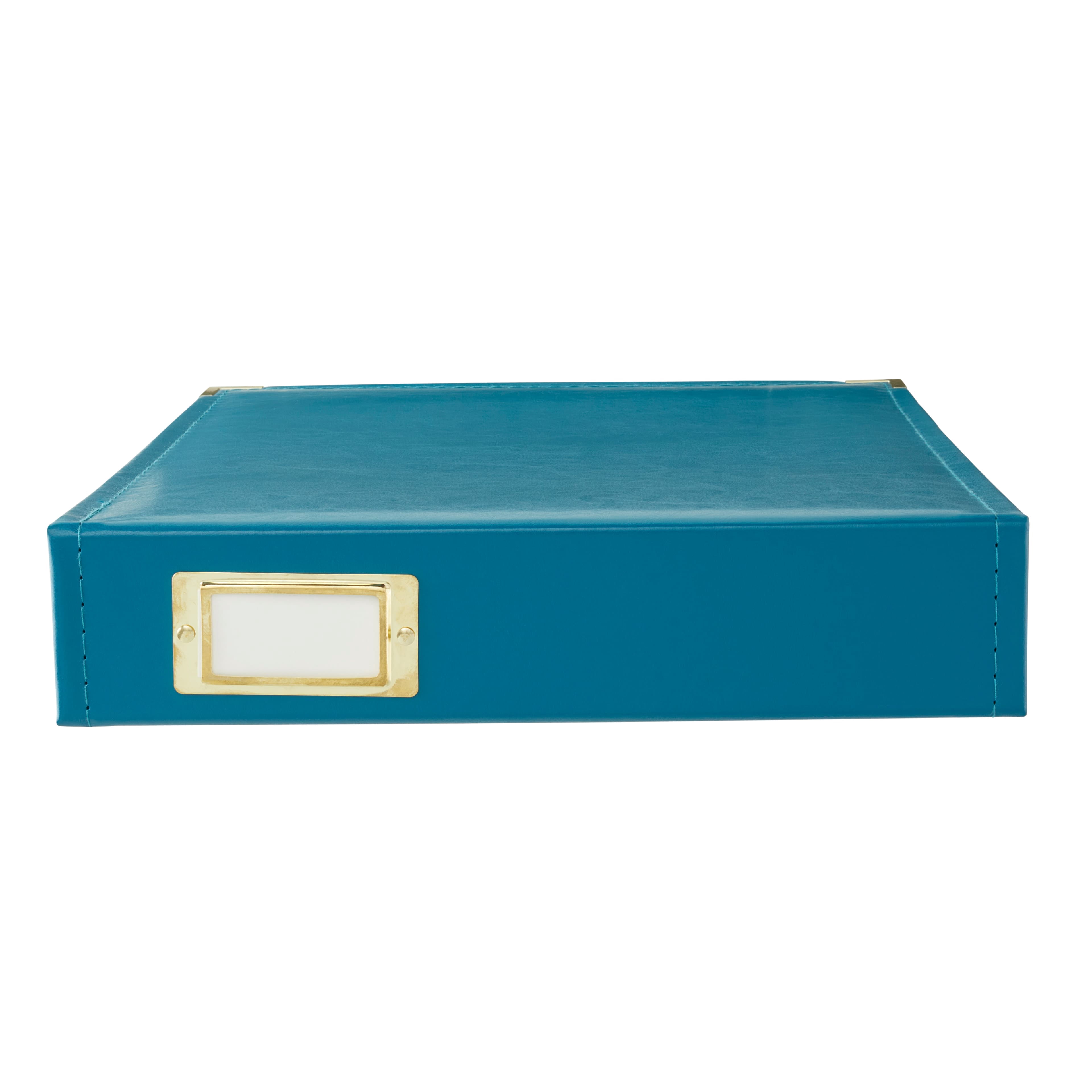 Peacock Blue Faux Leather D-Ring Scrapbook Album by Recollections