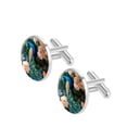 thumbnail image 2 of Peacock Elegant Men's Stainless Steel Cufflinks Set for Formal Attire and Special Occasions, 2 of 6