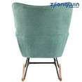 thumbnail image 7 of Fabric Upholstered Nursery Rocking Accent Chairs with High Backrest, Glider Rocker, Green, 7 of 7