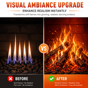 Artrylin 7 oz Aluminum Silicate Fibe,High-Temperature Resistance Fireplace Embers,Rock Wool Glowing Embers,Rock Wool for Vented Gas Fireplaces,Mineral Fiber Rock Wool