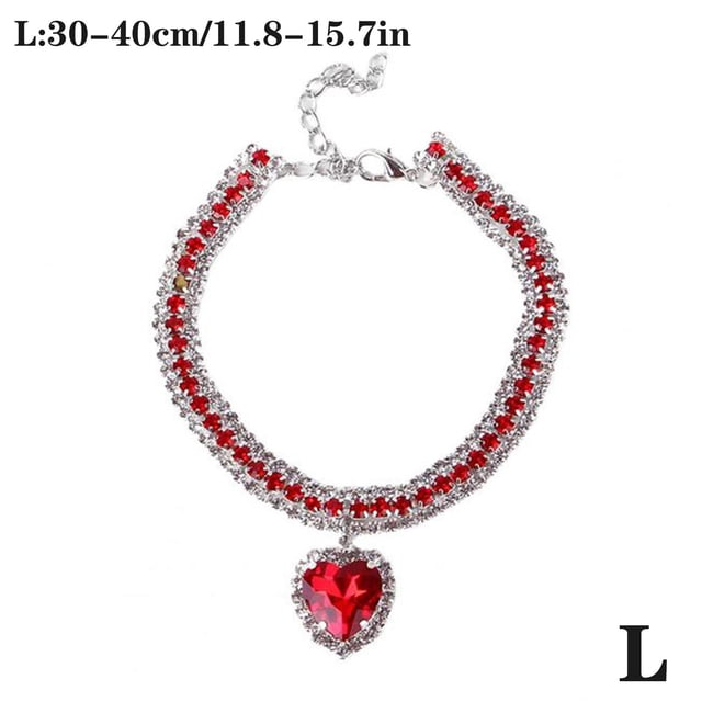 Dog Cat Rhinestone Diamante Collar Necklace Puppy Crystal Bling Pet Accessory S4K6
