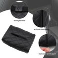 thumbnail image 5 of Soporte para pañuelos de coche, soporte para caja de pañuelos de cuero de microfibra suave para visera de coche, consola central, reposacabezas del asiento en cualquier lugar, 5 of 5