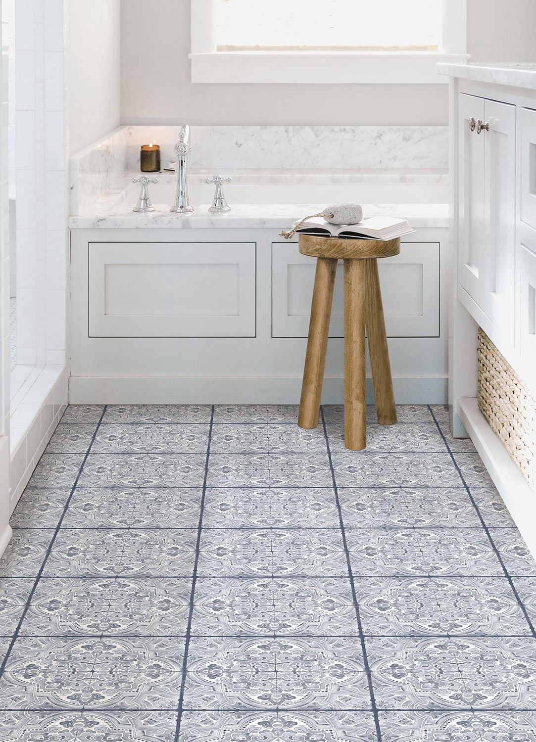 FloorPops Hastings Peel and Stick Floor Tiles Set of 20
