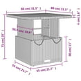 thumbnail image 4 of vidaXL Garden Table Black 80x80x71 cm Poly Rattan and Acacia Wood, 4 of 5