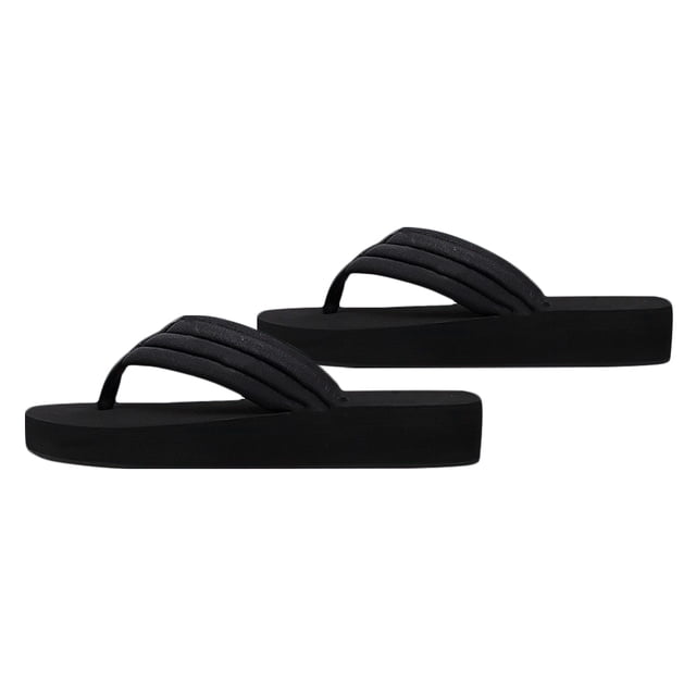 unbranded 1Par Sandalias Mujer Negro Cómodas Plataforma Material Eva Antideslizante