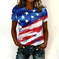 thumbnail image 2 of QASIEATN Women's 250Th Anniversary Print Crew Neck T Shirt 250Th Anniversary Tshirt Patriotic Tee Summer 4th of July Tops, 2 of 4