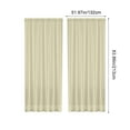 thumbnail image 2 of Chanana Translucent Curtains 72 Inches Long 1 Panel, Transparent Voile Sheer Curtain Double Rod Pocket Gauze Drapes for Living Room Bedroom Window Sliding Glass Door Treatment, W52 x L84, 2 of 7