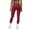 Red, variant on Bibifish Womens Yoga Pants Capri Ribbed Fabric High-Waist Yoga Pants Slim Fit Yoga Class Comfortable Tummy Control Yoga Leggings
