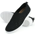 thumbnail image 2 of Women's Lightweight Slip-on Shoes Breathable Casual Walking Orthopedic Walking Shoes Platform Casual Shoes with Glitter Rhinestone,Black, 2 of 8