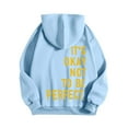 thumbnail image 4 of Women's Letter Print Hoodies Long Sleeved Hoodie With Pockets, 4 of 4
