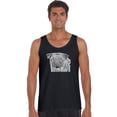 thumbnail image 1 of LA Pop Art Men's Word Art Tank Top - Pug Face, 1 of 2