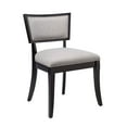 thumbnail image 3 of Side Dining Chair, Set of 2, Light Grey Gray, Fabric, Kitchen Cafe Bistro Hospitality Restaurant, Modern Contemporary HB33425, 3 of 8