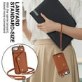thumbnail image 4 of Allytechgroup Wallet Case for Apple iPhone 7 / 8 / SE 2022 & 2020, RFID Blocking Crossbody Shoulder Strap Hand Wrist Cards Holder Ring Stand Bumper Drop Protection Phone Case for Girls Women, Brown, 4 of 8