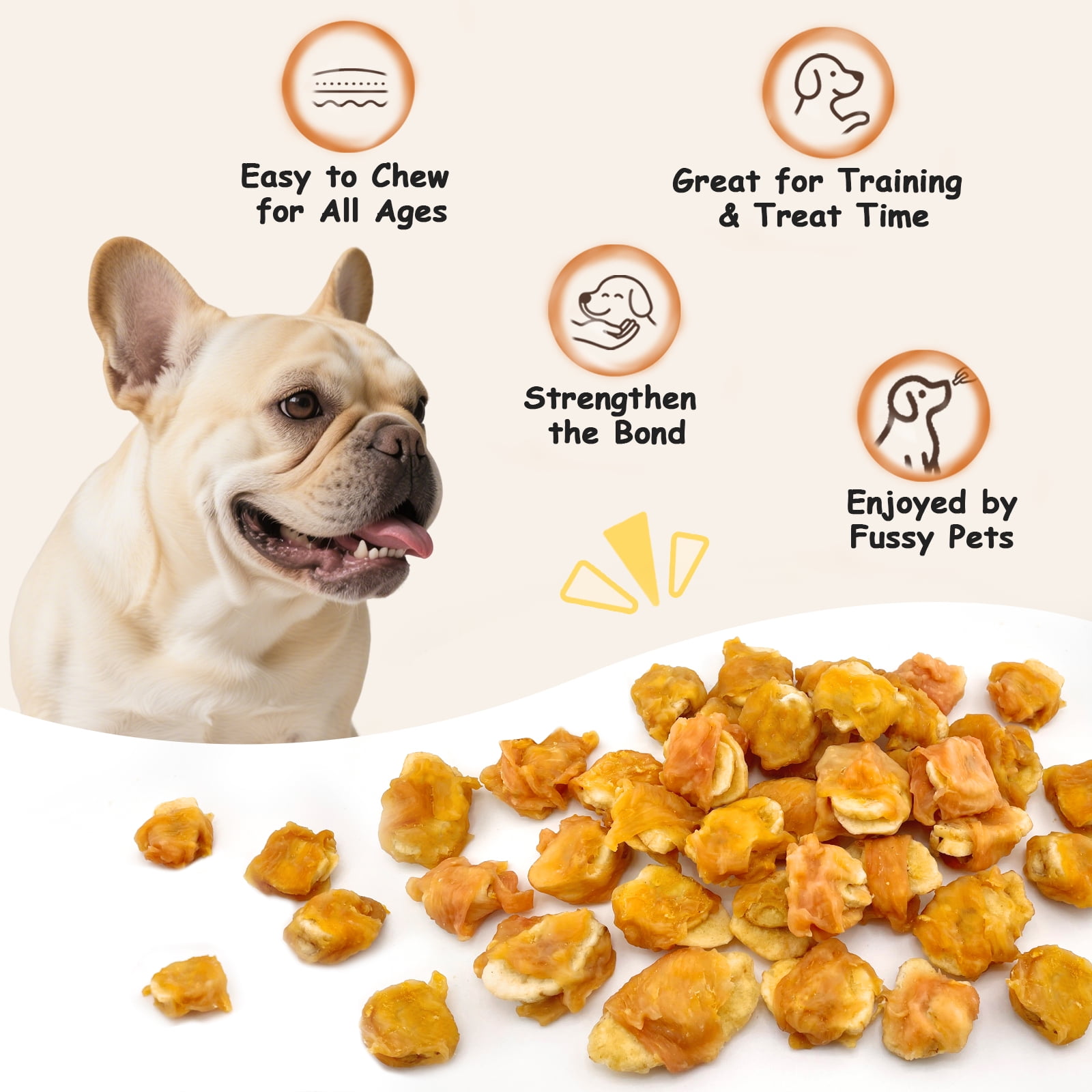 Petpuro Chicken Wrapped Banana Treats, Grain-Free Chewy Dog Snacks for Small Medium Dogs, 1.35 Pound