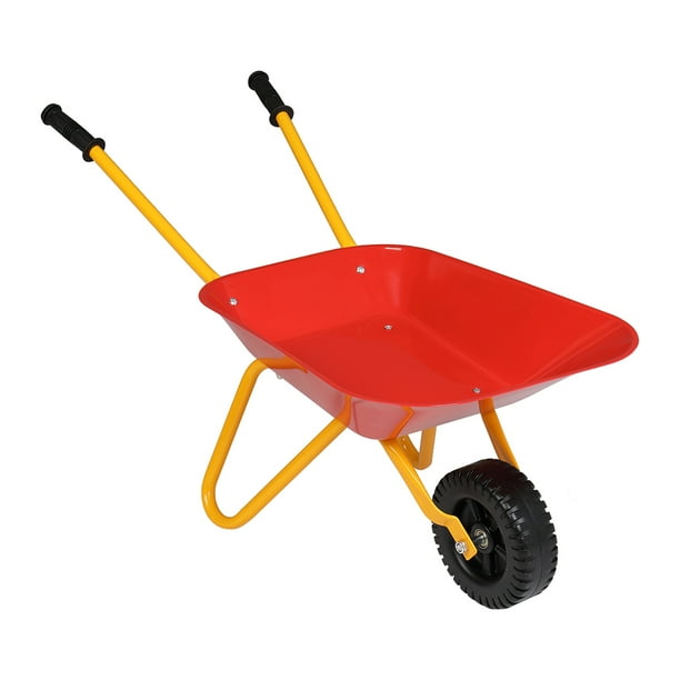 Kids Wheelbarrow Metal With Rubber Hand Grips, Outdoor Kids Toy