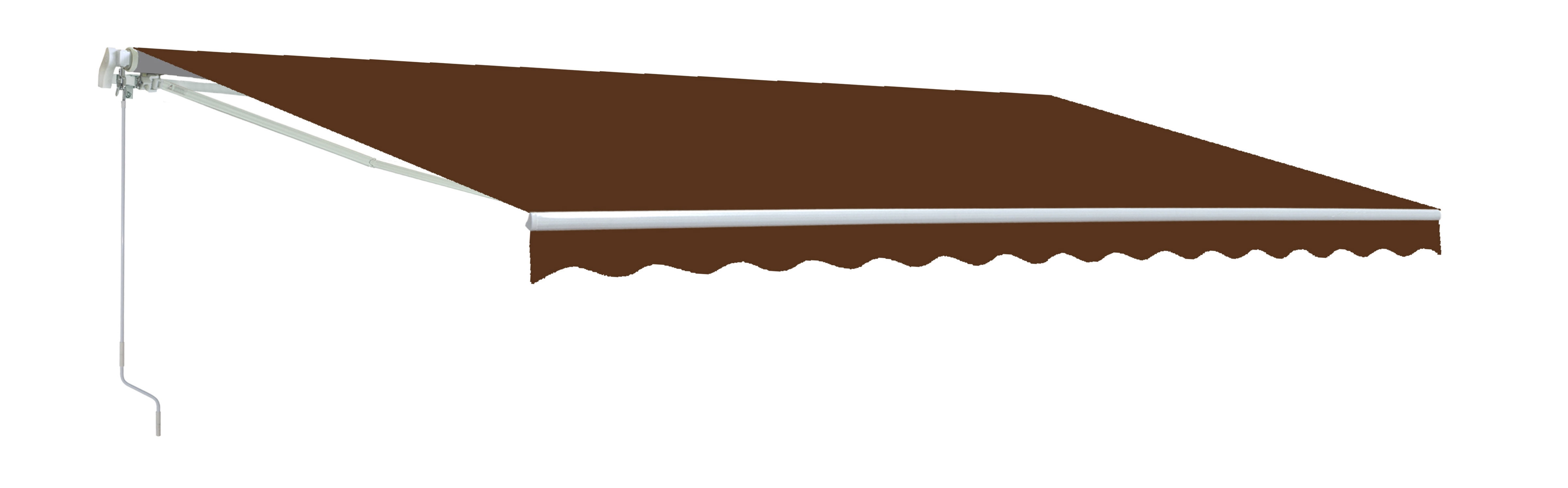ALEKO 12' x 10' Motorized Retractable Patio Awning, Brown Color