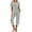 Gray, variant on Wensltd Printing Short Sleeve Pajamas Sets Womens Capri Pants with Pockets Loose Sleepwear