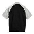 thumbnail image 5 of Hearthz S-4XL Men's Quarter Zip Raglan Mens Short Sleeve Shirt Color Block Stand Collar Pullover Soft Cuffed Sleeve Contrast Colors Mens Shirts Casual, 5 of 5