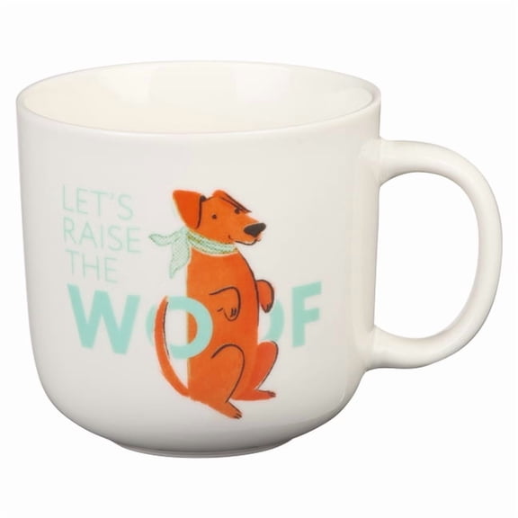 The Fur Side Coffee Mug for Dog Lovers, Let's Raise the Woof Ceramic, (Hardcover)