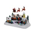 thumbnail image 2 of Village de Noël Animé de Traîneau de Père Noël et de Rennes Village de Noël Musical Pré-Éclairé Ajout Parfait à Vos Décorations Intérieures et Affichages de Noël, 2 of 2