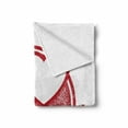thumbnail image 2 of Saying Soft Flannel Fleece Blanket, Grunge I Love Pizza Lettering with Heart Shape and Rubber Stamp Food Theme, Cozy Plush for Indoor and Outdoor Use, 50" x 60", Vermilion and White, by Ambesonne, 2 of 6