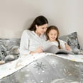 thumbnail image 5 of Manfei Cute Christmas Snowman Queen Comforter Set,Hello Winter Bedding Sets,White Silver Bedding Comforter Set For Girsl Kids,Luxury Bedroom Decor Reversible,3-Piece, 5 of 8
