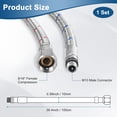 thumbnail image 3 of Uxcell 2-Pack 39 Pulgadas Conector de Manguera de Grifo, Conector de Compresión Femenino de 9/16 Pulgadas M10 Masculino para Baño, 3 of 6