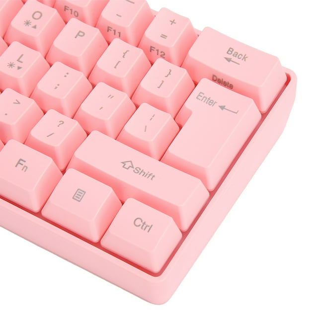 Octpeak HXSJ V700 RGB Backlit Keyboard Gaming USB 61 Keys Wired Mechanical Illuminated Gamer Pink,Gamer Keyboard