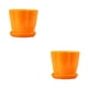 thumbnail image 1 of Cateissary Florero clásico ABS - Multicolor No es fácil de romper Equipado con placa Amplia aplicación Durabilidad Hogar Jardín Naranja M 1 Naranja m,1 2Conjunto, 1 of 6