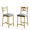 Gold/Set of 2, variant on WildBreak 22 inch High Back Bar Stools Set of 2,Upholstered Bar Chairs with Back for Kitchen, Black