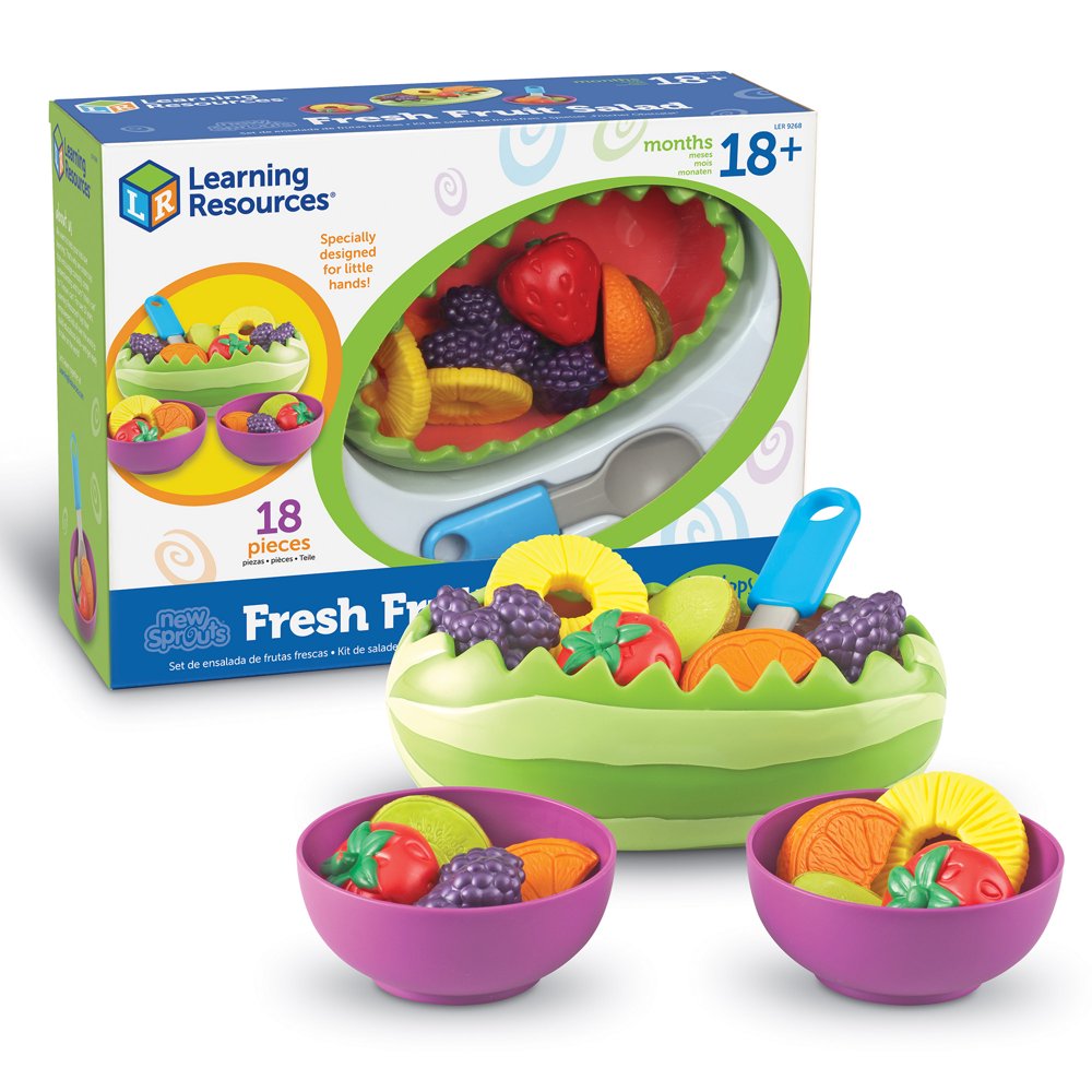 Learning Resources New Sprouts Fresh Fruit Salad Set, Play Food, Ages