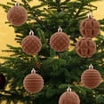thumbnail image 6 of 12 PCS Flocked Xmas Ornaments for Tree, Xmas Decorative Hanging Ornaments, Boxed Christmas Tree Pendant, Christmas Velvet Balls, Plastic Balls, Flocked Velvet Christmas Tree for Home Decor (Coffee), 6 of 9