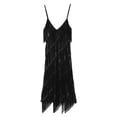 thumbnail image 6 of iiniim Women's Sequins Tassel Fringe Flapper Dance Dresses Ballroom Salsa Cha Cha Dress, 6 of 7