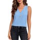 thumbnail image 5 of Neewe Womens Tank Tops Summer Sleeveless Loose Fit Tops V Neck Button Shirts Basic Tees Dressy Casual Trendy Clothes, 5 of 8