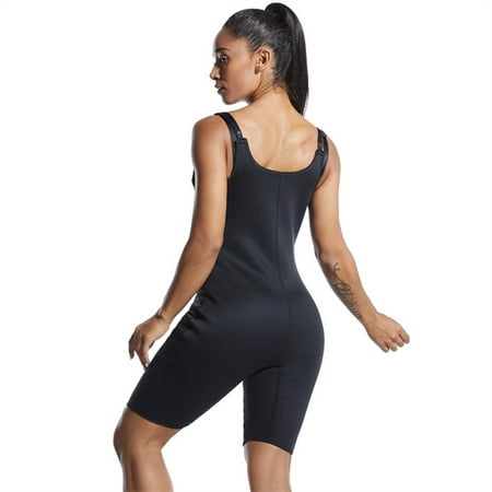 

JDEFEG Neoprene Waist Trainers Vest Suit Clothes Shapewear Yoga Sweat Body Corset Support Bodysuit Women Sculpting Shapeware Under Camisole Women Spandex Black M